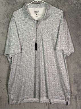 NWT New Johnnie-O Porto Pink Green Floral Golf SS Polo Size XL